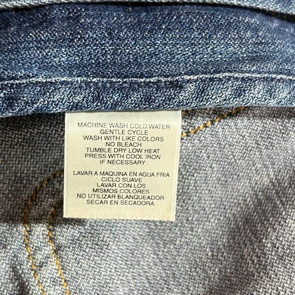 Jones New York Sport Utility Denim Jacket Womens Small Blue Zip Up Cinched Waist - Picture 6 of 10